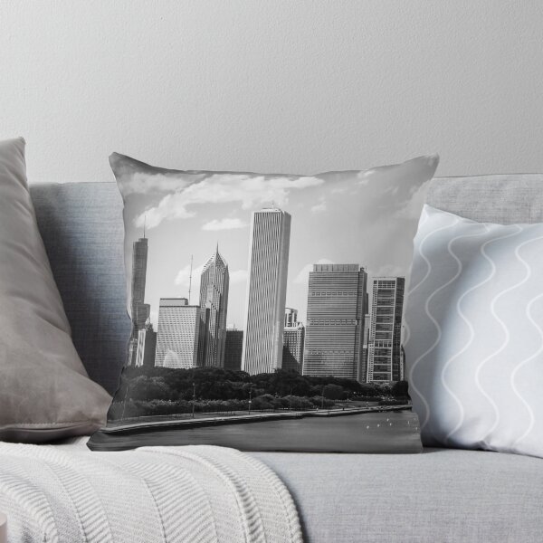 Item preview, Chicago Skyline in Black and White designed and sold by PaulVelgos.