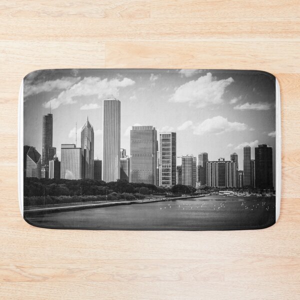 Item preview, Chicago Skyline in Black and White designed and sold by PaulVelgos.