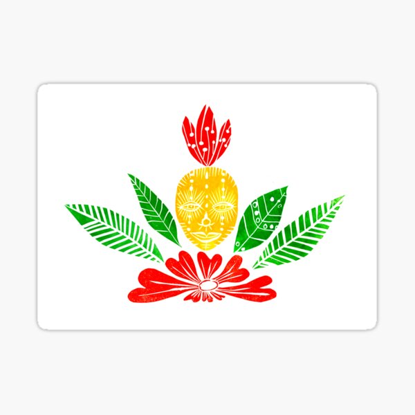 Smiling Flower Face Sticker