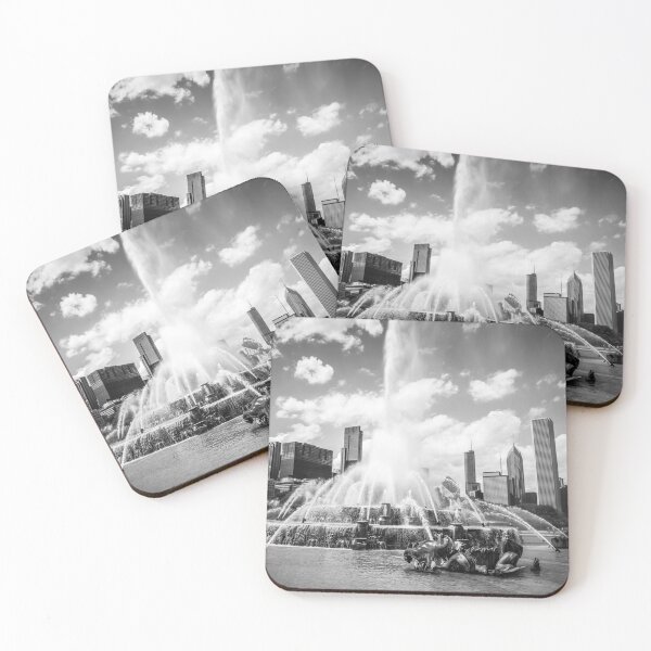 Item preview, Chicago Buckingham Fountain in Black and White designed and sold by PaulVelgos.