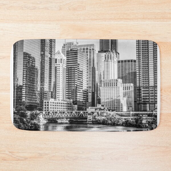 Item preview, Downtown Chicago Loop at Lake Street Bridge in Black and White designed and sold by PaulVelgos.