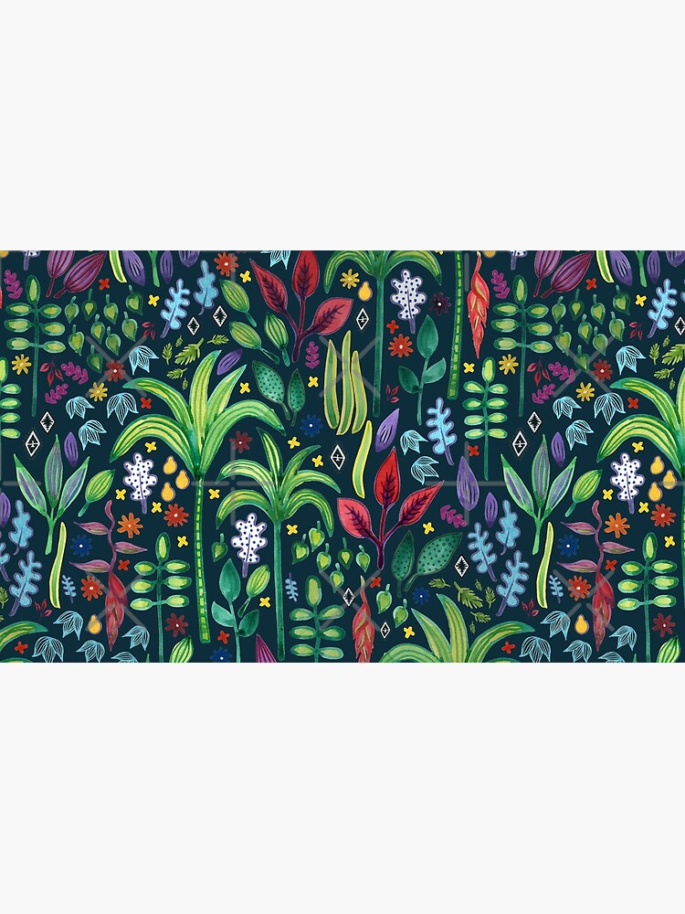 Jungle Flora - watercolour pattern by Cecca Designs by Cecca-Designs
