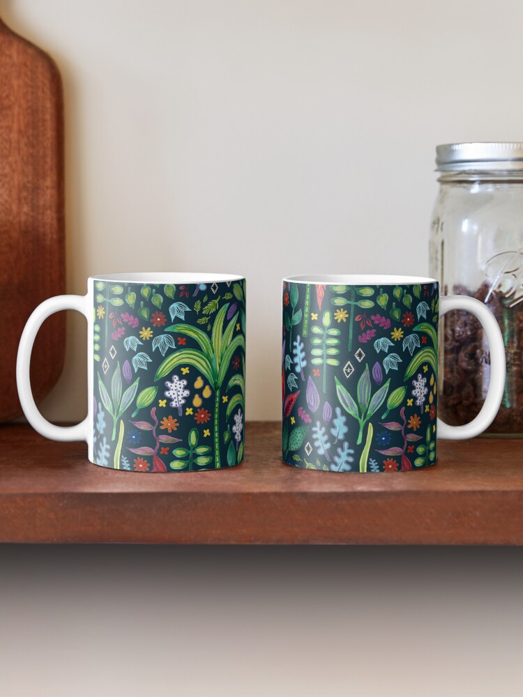 Alternate view of Jungle Flora - watercolour pattern by Cecca Designs Coffee Mug
