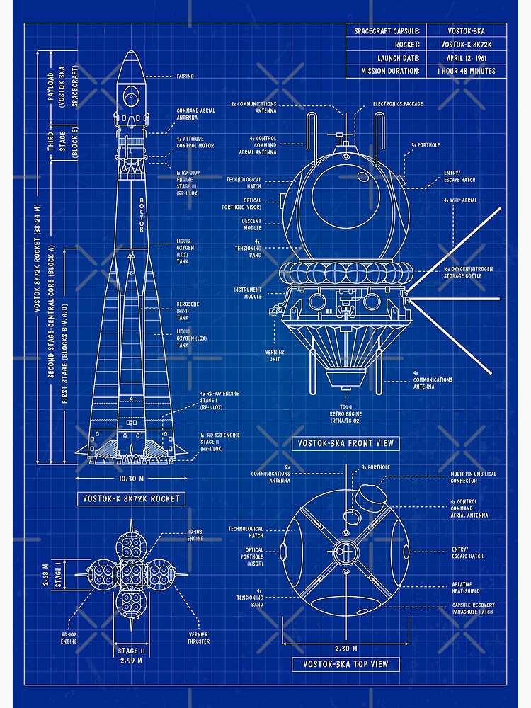 Vostok Blueprint (Blueprint) Vertical by BGALAXY