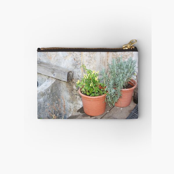 Item preview, Herbs and Pots Against A Stone Wall  designed and sold by Niina  Niskanen.