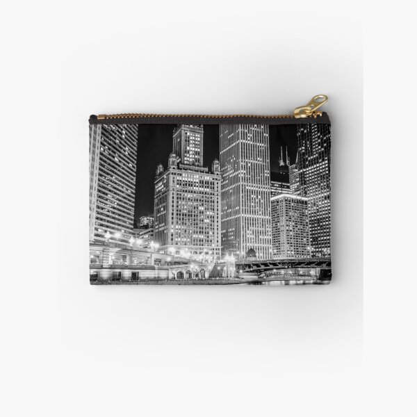 Item preview, Chicago Downtown at Night in Black and White designed and sold by PaulVelgos.