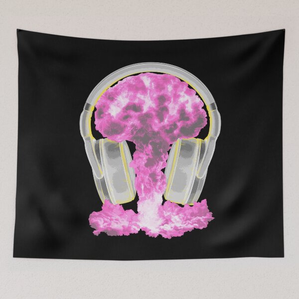 Item preview, Auriculares de Disc Jockey y bomba atómica designed and sold by Jay Bayne.