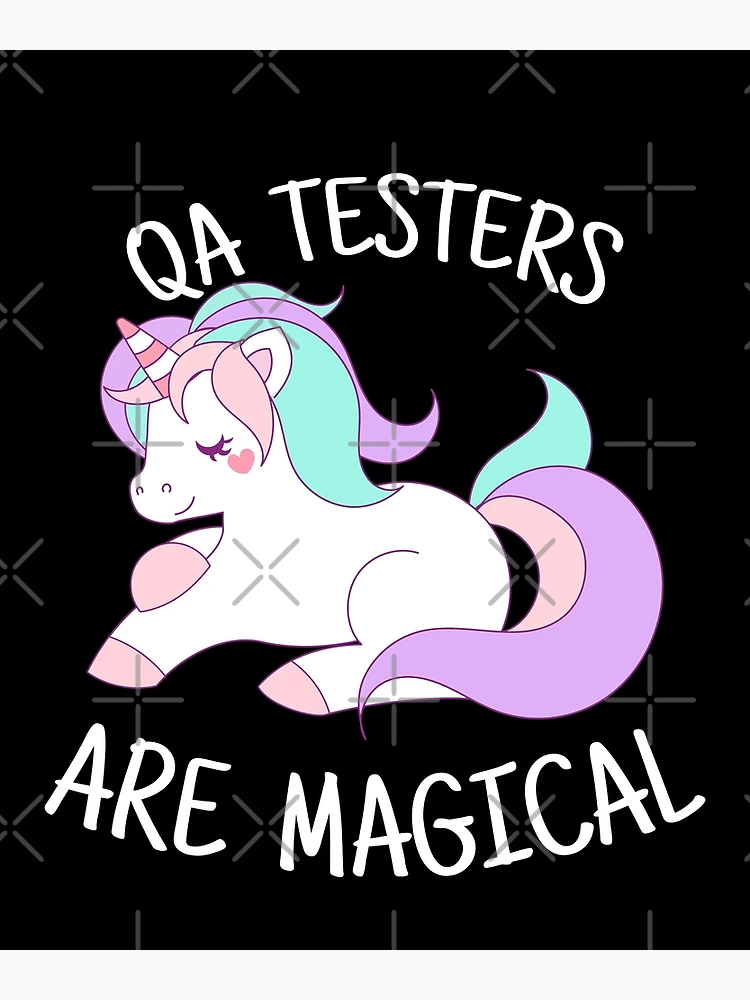Imagen 3 de 3, Póster con la obra Unicorn QA Testers are Magical - QA Tester Gift, diseñada y vendida por Ripper19.