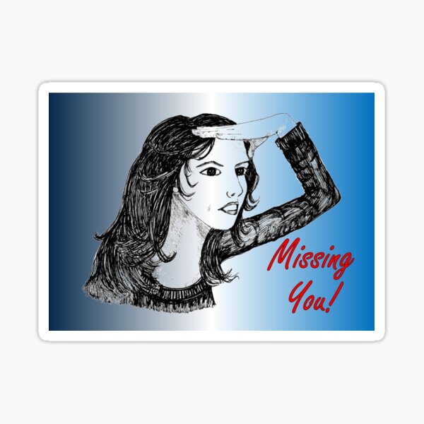 Searching - Missing You Card Sticker