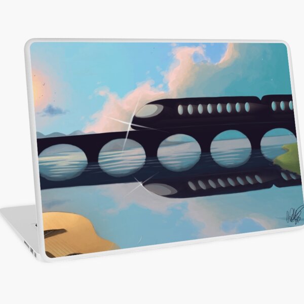 Sunset by the Train Laptop Skin