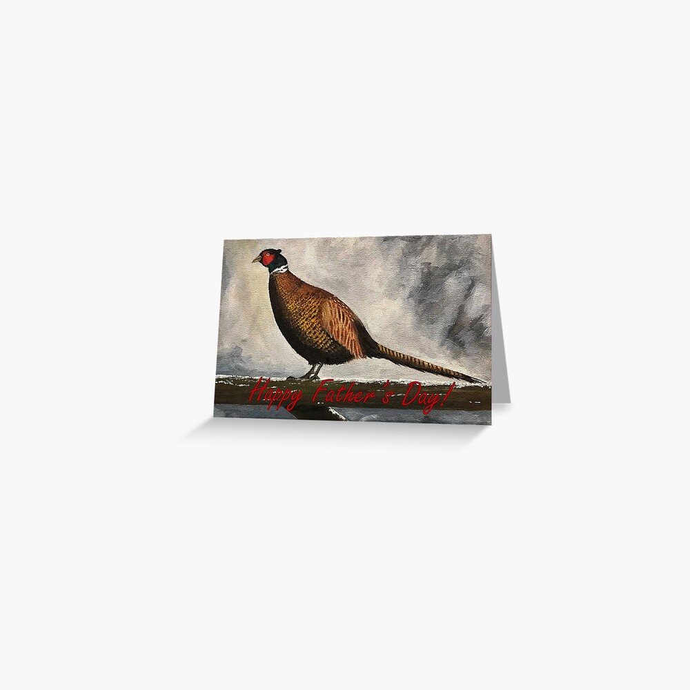 Pheasant in Winter - Father's Day Card Greeting Card