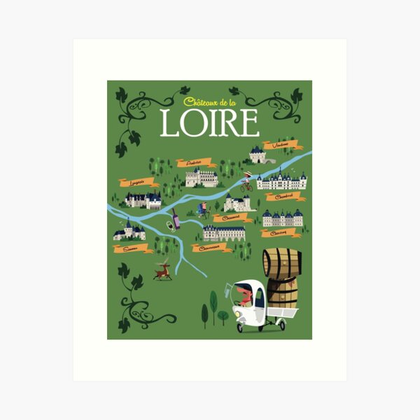 Item preview, Chateaux de la Loire poster designed and sold by GAGodel.