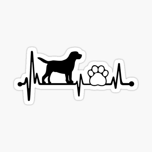 LABRADOR chiens autocollant du rythme cardiaque Voiture Sticker Heart Beat Dog Tatouage JDM OEM