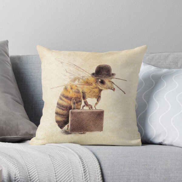 Worker Bee Throw Pillow