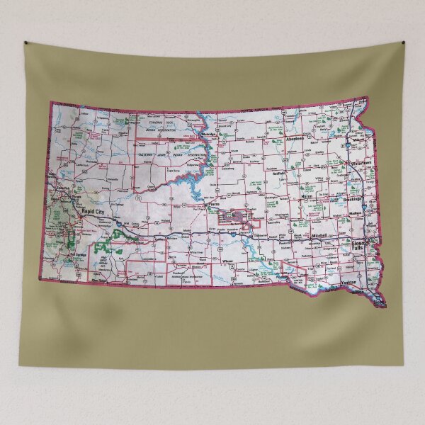 Item preview, South Dakota Roadmap designed and sold by Havocgirl.