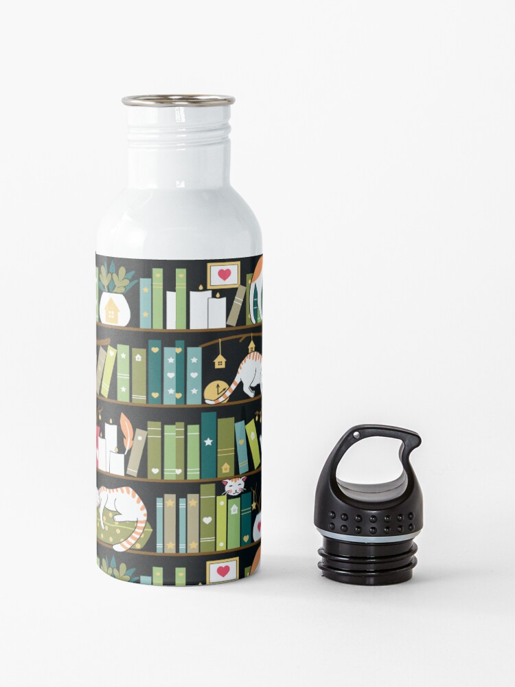 Alternate view of Library cats Water Bottle