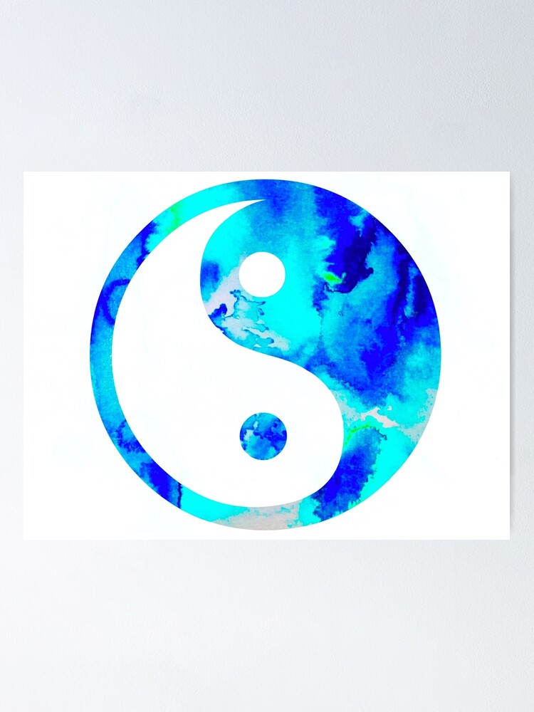 Blaues Yin Yang | Poster Blaues Yin Yang | Poster