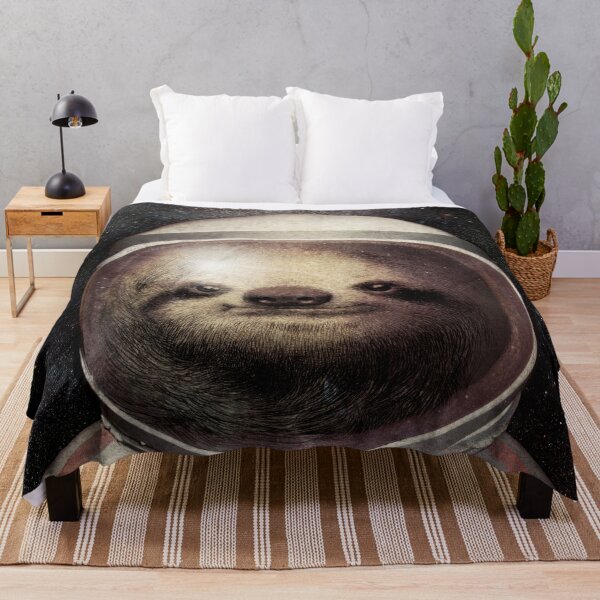 Space Sloth Throw Blanket