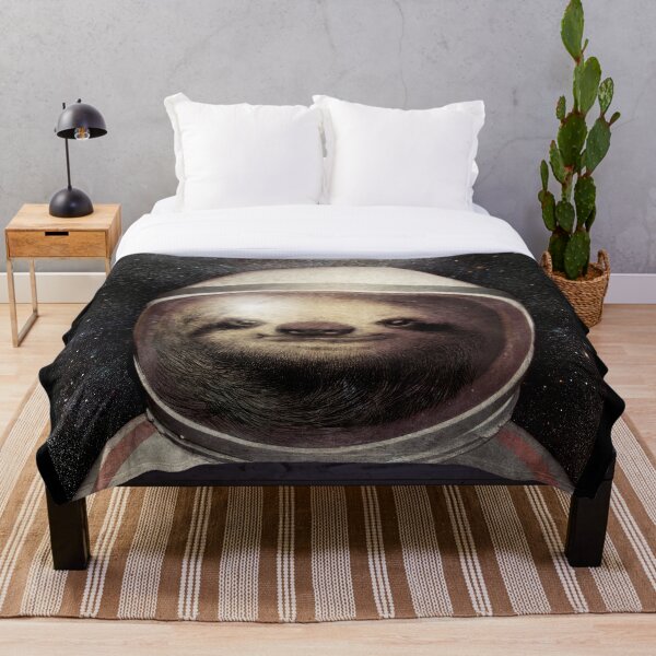 Space Sloth Throw Blanket