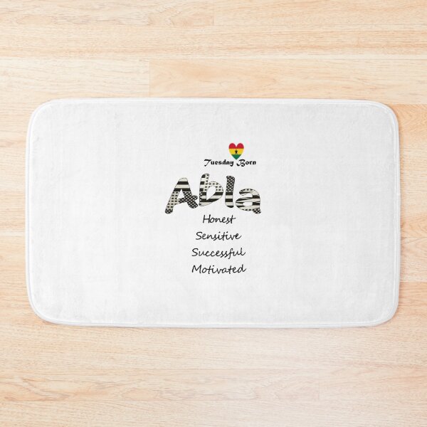 Item preview, Tuesday Born Ghanaian Female Name 'Abla' in black and white designed and sold by WhoWeAre.