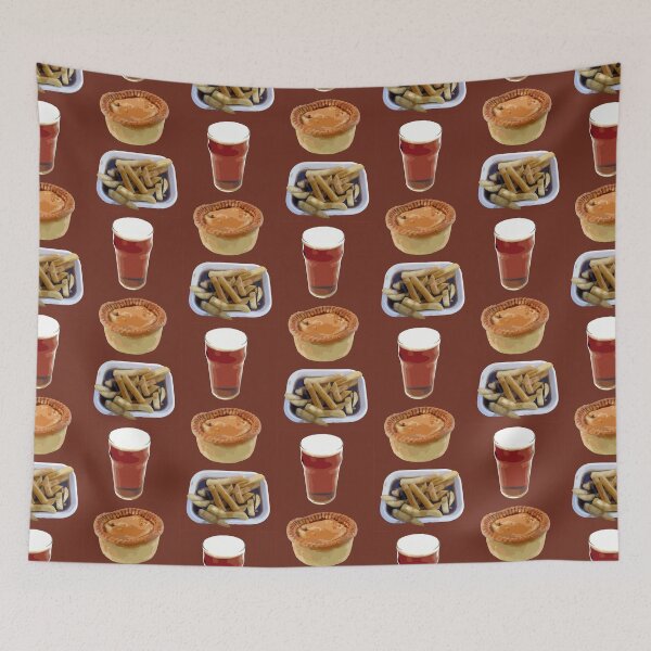 Item preview, Pie, Pint, Chips & Gravy designed and sold by Smallbrainfield.