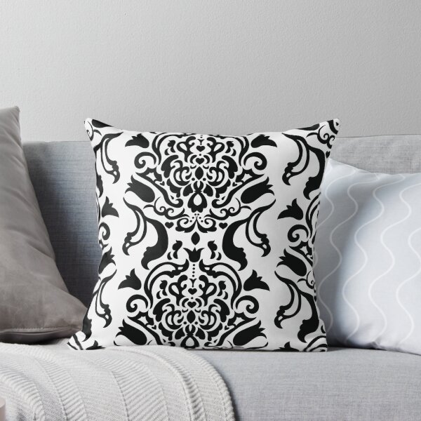 Item preview, Large Scale Black Damask designed and sold by Jennifer Labre.