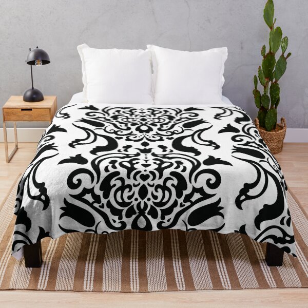 Item preview, Large Scale Black Damask designed and sold by Jennifer Labre.