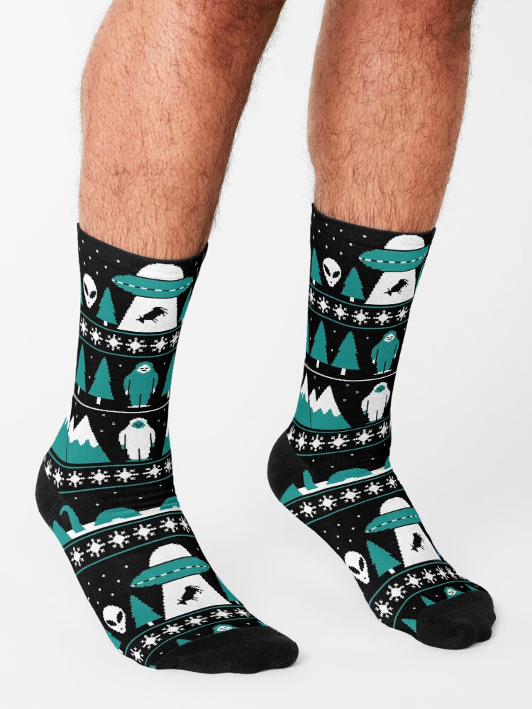 Alternate view of Paranormal Christmas Sweater Socks
