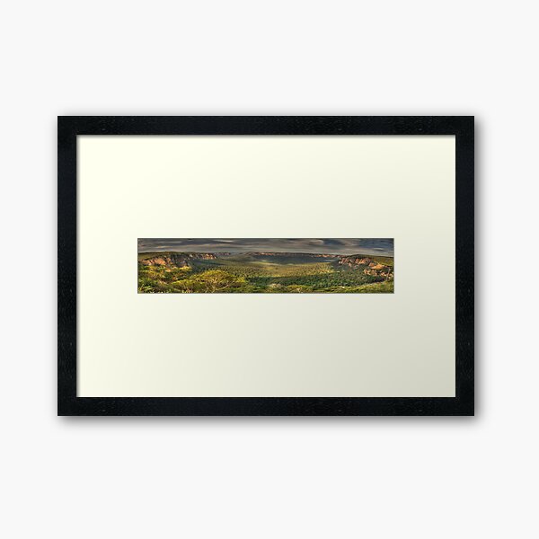 Leap Of Faith - Govetts Leap & Grose Valley (35 Exposure Panorama) - The HDR Experience Framed Art Print