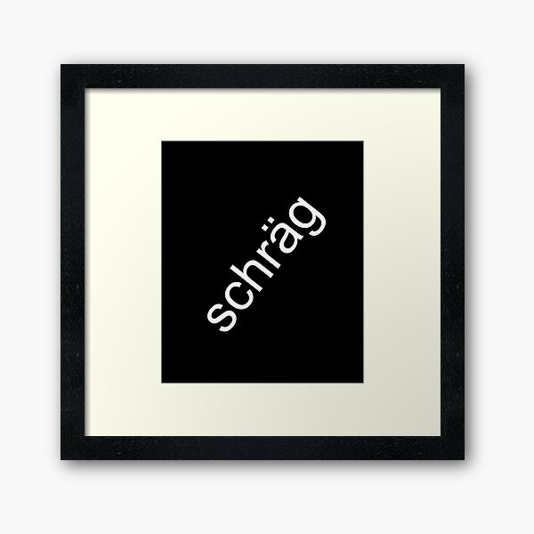 schräg Gerahmter Kunstdruck