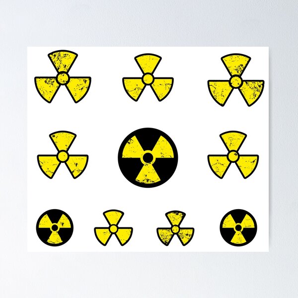 Artikel-Vorschau von Stickerpaket mit radioaktivem Symbol, designt und verkauft von SassyClassyMe.