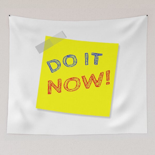 Item preview, “Do It Now” Yellow Post It  designed and sold by Bruce ALMIGHTY Baker.