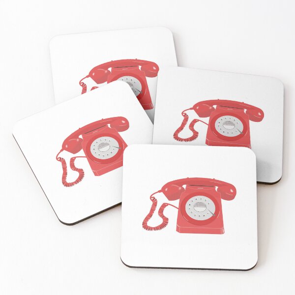 Item preview, Retro red telephone designed and sold by designInk.