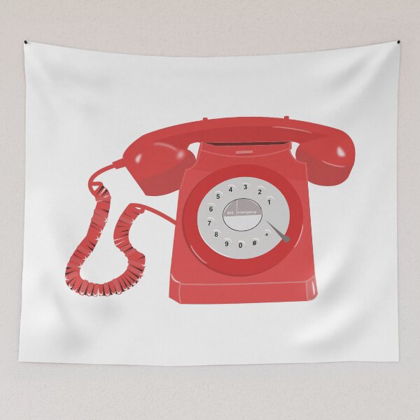 Item preview, Retro red telephone designed and sold by designInk.