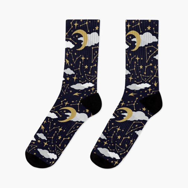 Item preview, Celestial Stars and Moons in Gold and White designed and sold by evannave.