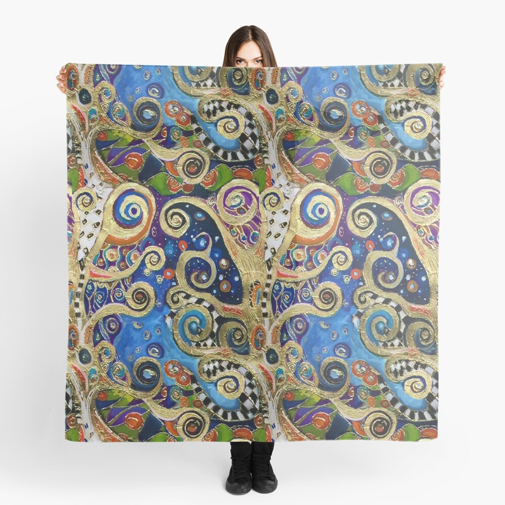The Changing Seasons of Klimt Scarf