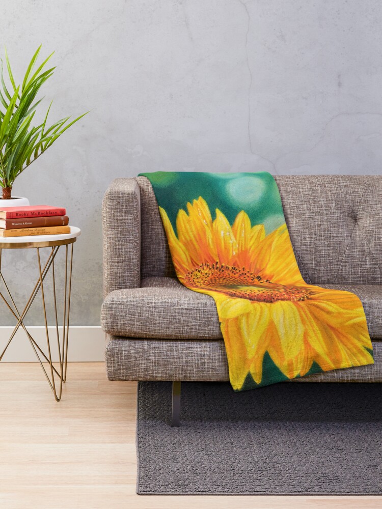 Plaid 'Tournesol au pastel sec' : autre vue