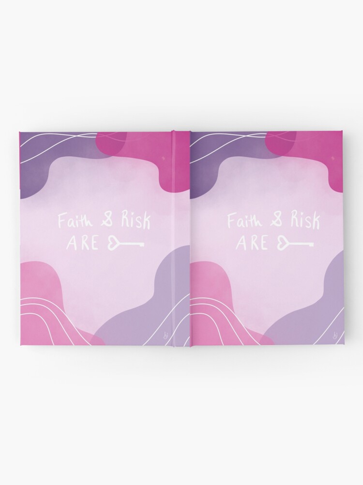 Alternate view of Faith And Risk Are Key - Abstract Hardcover Journal