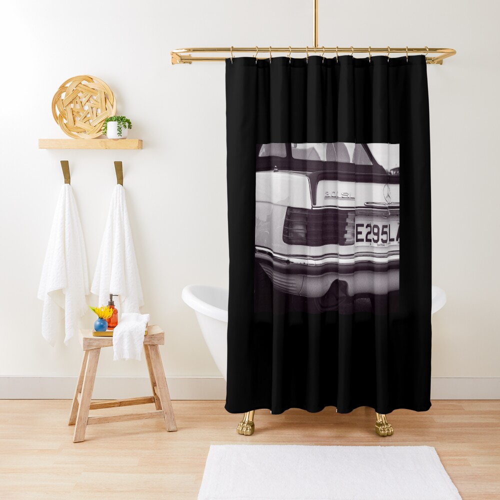 1987 Mercedes 300SL Rear Quarter Shower Curtain
