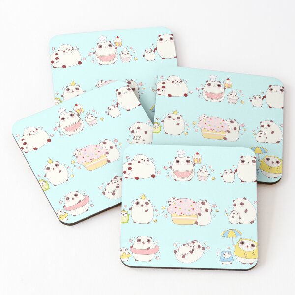 Item preview, Cute Kawaii Pandas with Baby Panda designed and sold by Bridgette  O'Neill.