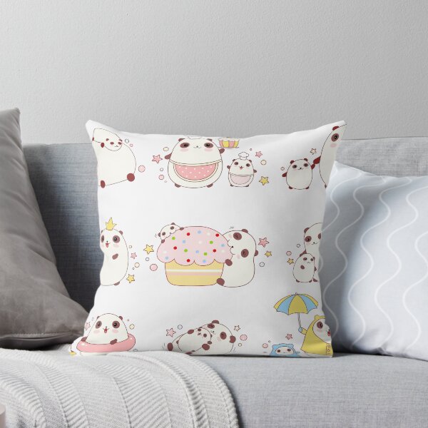 Item preview, Cute Kawaii Pandas with Baby Panda designed and sold by Bridgette  O'Neill.