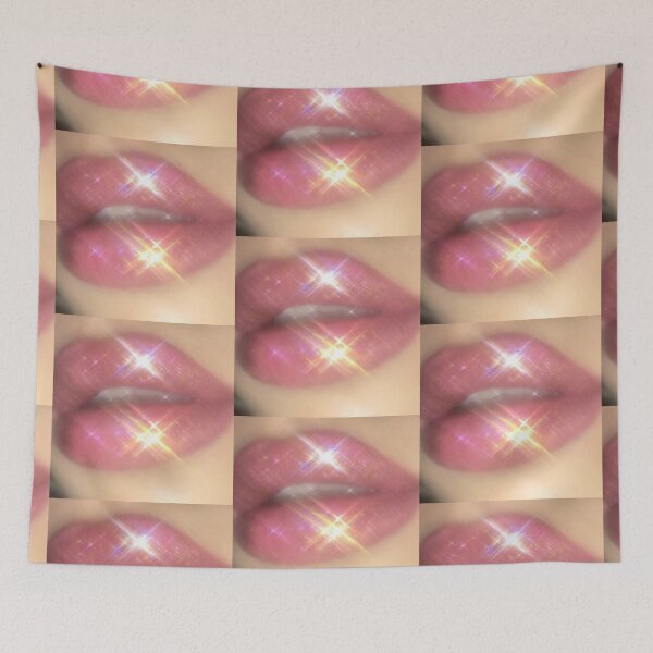 Item preview, aesthetic blurry lips designed and sold by inkble.