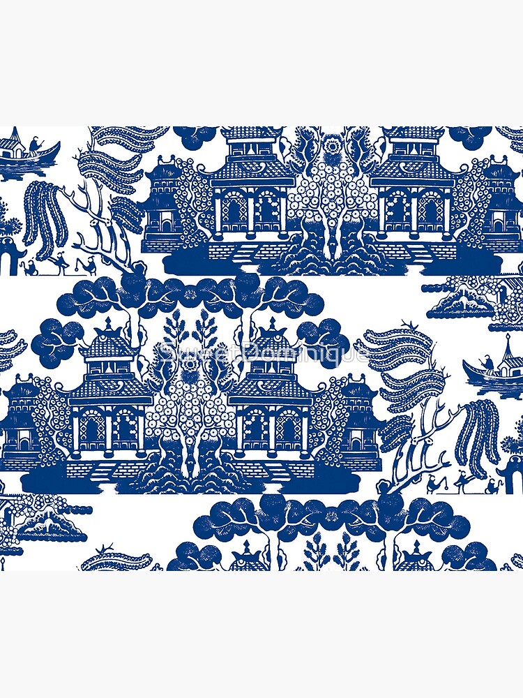 Blue Willow Chinoiserie Blue And White Porcelain Inspiration by SweetDominique