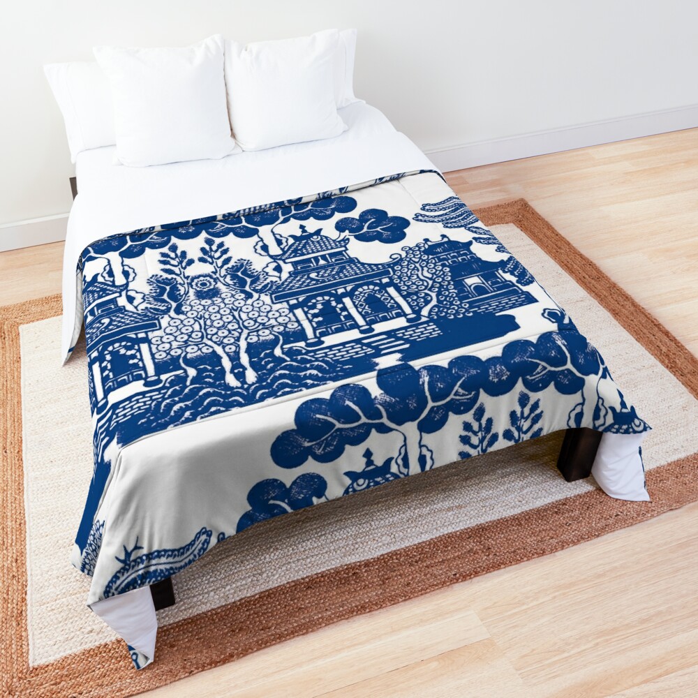 blue willow duvet cover