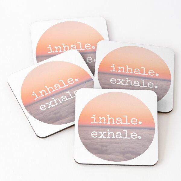 Item preview, Meditation Quote - Mindful Inhale Exhale Uplifting Inspirational Wall Art designed and sold by Eleanore Ditchburn.