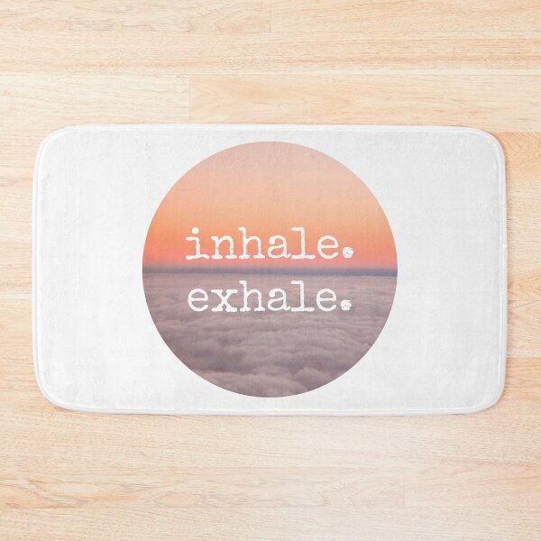 Item preview, Meditation Quote - Mindful Inhale Exhale Uplifting Inspirational Wall Art designed and sold by Eleanore Ditchburn.