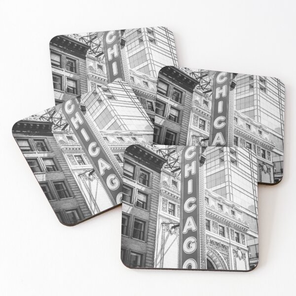 Item preview, Chicago Theatre Sign in Black and White designed and sold by PaulVelgos.