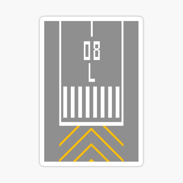 Threshold RWY 08L Sticker