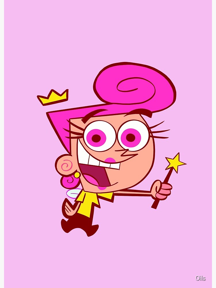 Wanda Fairly Odd Parents Art Board Print By 0ils Redbubble - vicky fairly odd parents shirt roblox