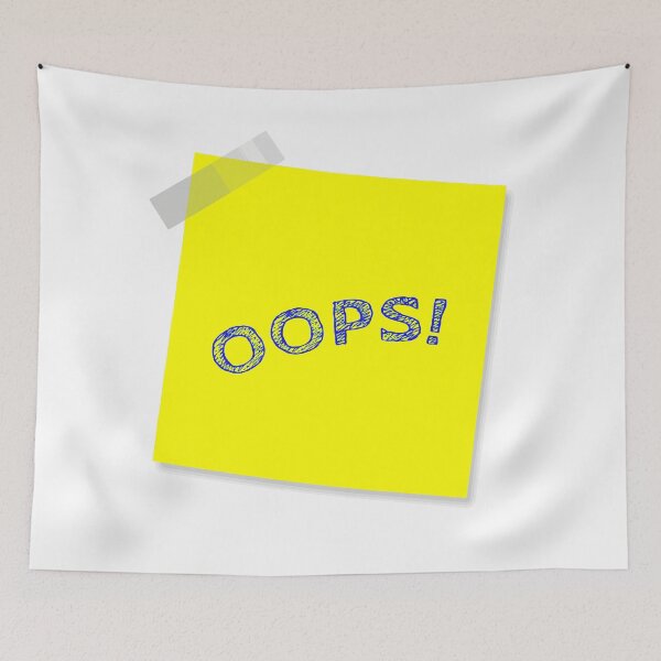 Item preview, “OOPS!” Yellow Post It  designed and sold by Bruce ALMIGHTY Baker.